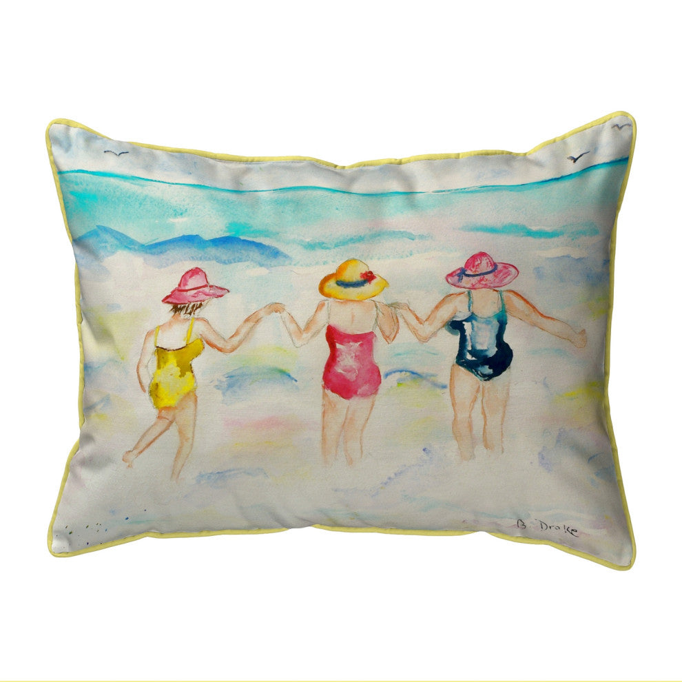Ladies Wading Large Indoor/Outdoor Pillow 16x20