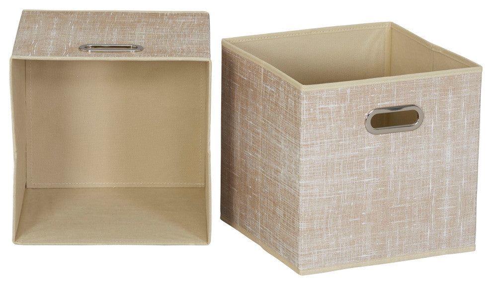 6 ct Open Fabric Cube Storage Bins
