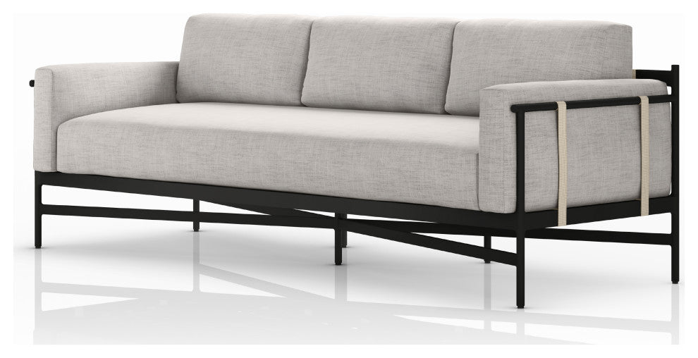 Hearst Outdoor Sofa-99"-Stone Grey
