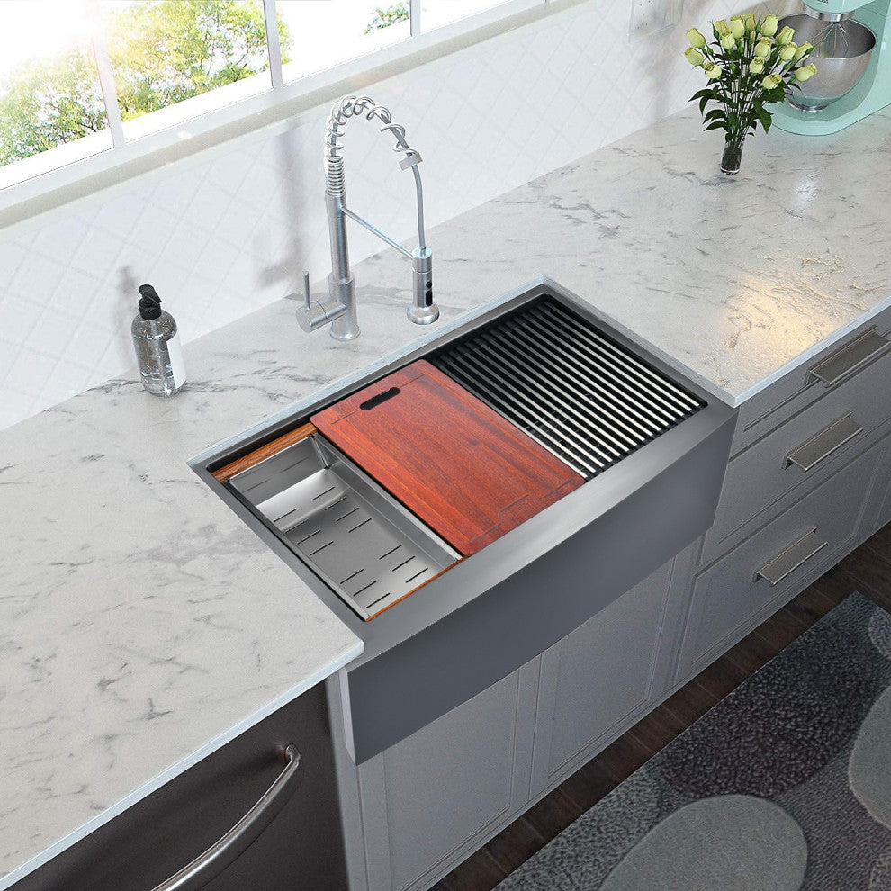 33" L X 21" W Farmhouse Kitchen Sink