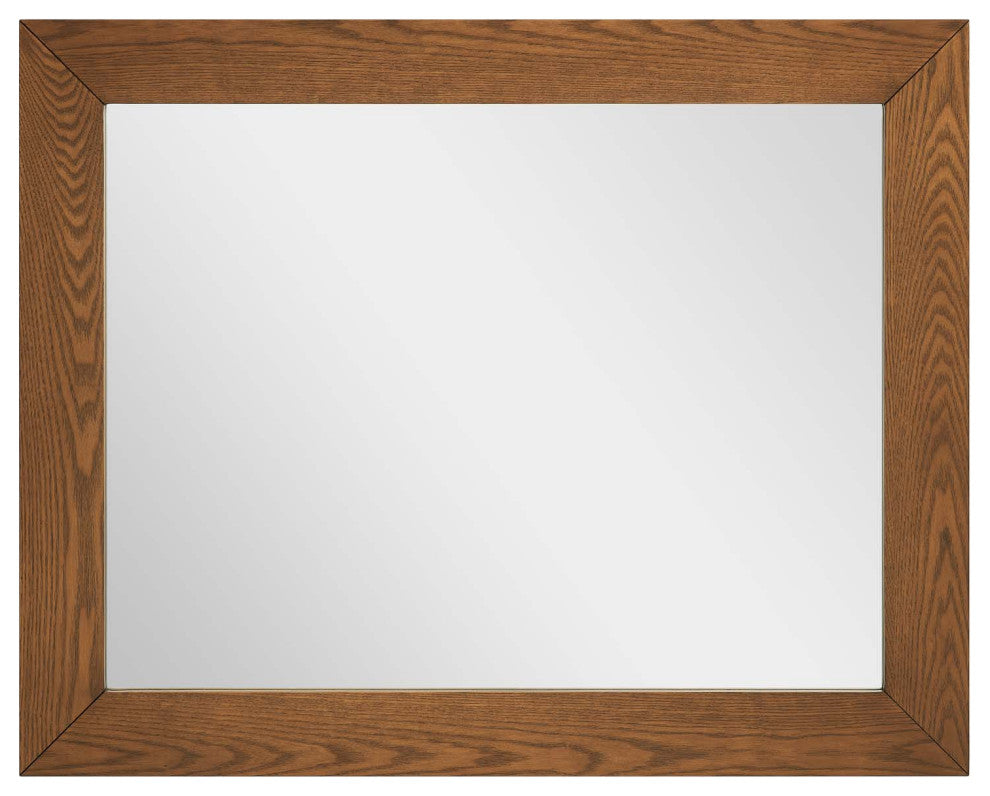 Dresser Drawer Chest Mirror Set, Walnut, Wood, Modern, Mid Century Guest Suite