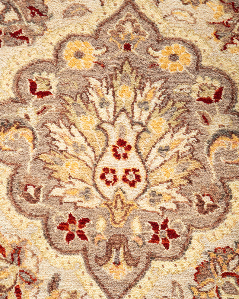 Kolar, One-of-a-Kind Hand-Knotted Area Rug Ivory, 9'1"x12'4"
