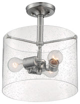 Bransel Three Light Semi Flush Mount, Brushed Nickel