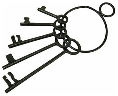 Set of Five Iron Jailer's Keys
