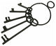 Set of Five Iron Jailer's Keys