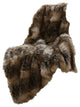 Luxe Faux Fur Throw Blanket, Amber Fox, 58"x36"