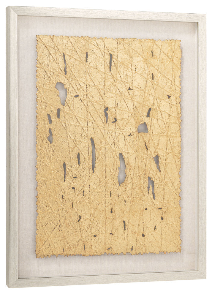 Lustrous Beauty, Modern Framed Shadow Box, Gold
