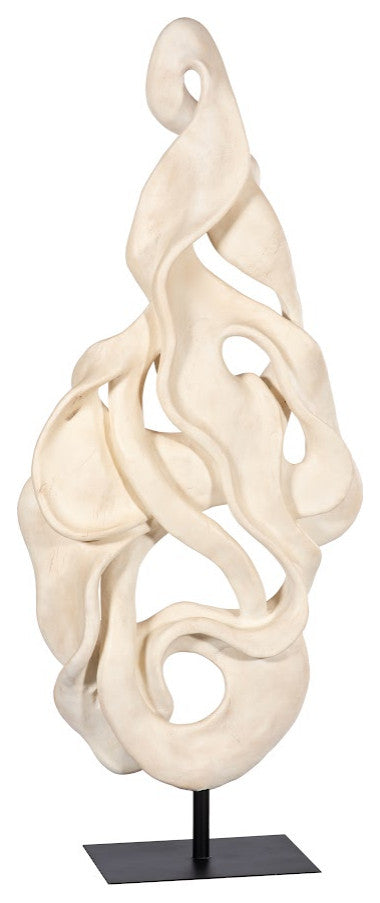 Cast Dancing Sculpture, Faux Bleached