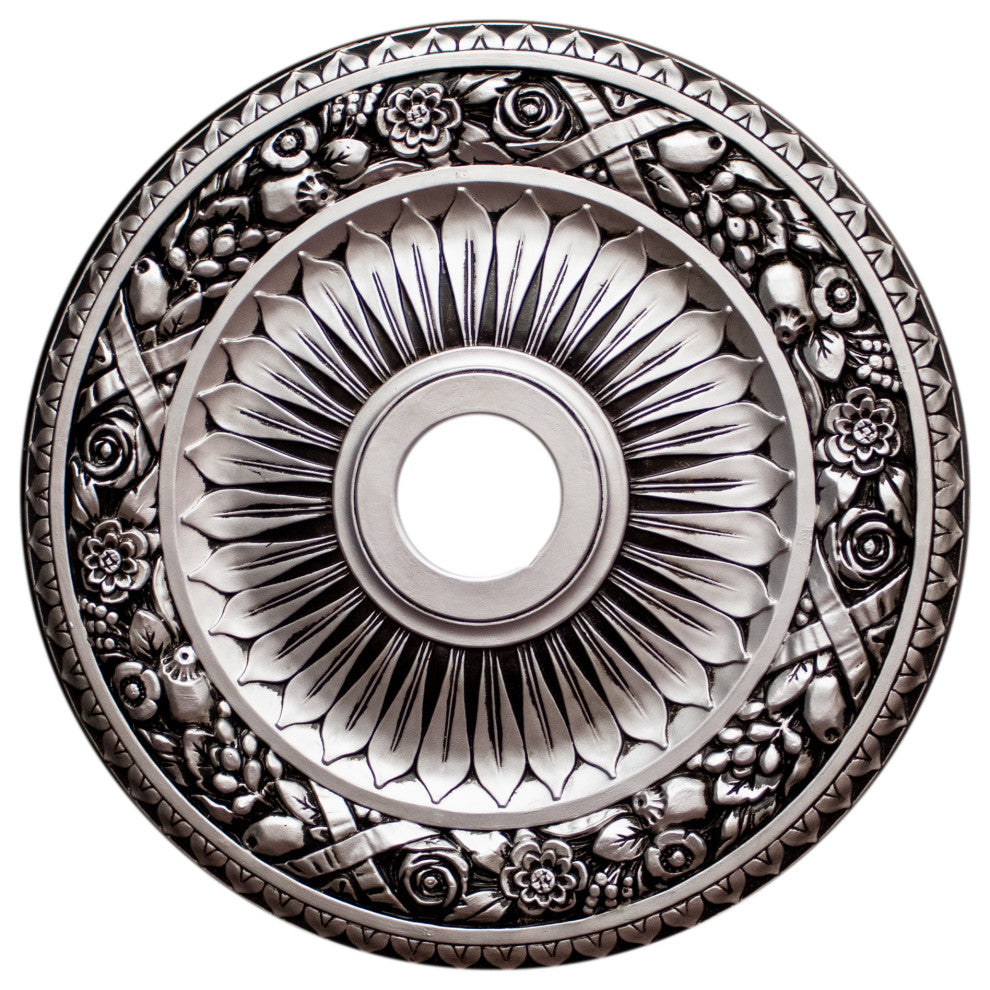 Artistry Lighting, Round 18" Antique Silver Ceiling Medallion (ARP06-FZ)