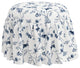 Ottoman, Margaret Chintz Blue