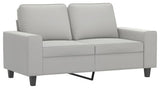 vidaXL Sofa Upholstered Love Seat Sofa for Leisure Light Gray Microfiber Fabric