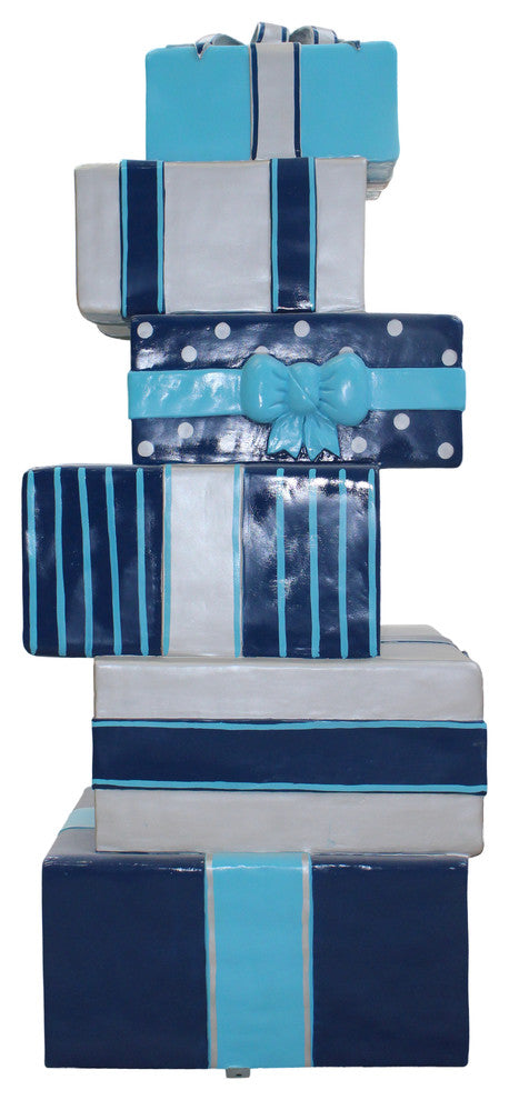 Stack Of Gifts, Blue, Aqua And Silver, Arctic Collection A