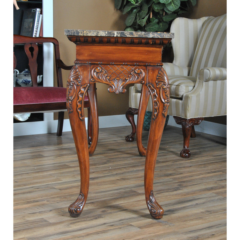 NVIN0241 Large Faux Marble Top Console