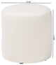 Tori Modern and Contemporary Ivory Boucle Upholstered Ottoman