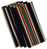 Multi-Stripe, Stripe Print Napkin, Set of 4, Orange