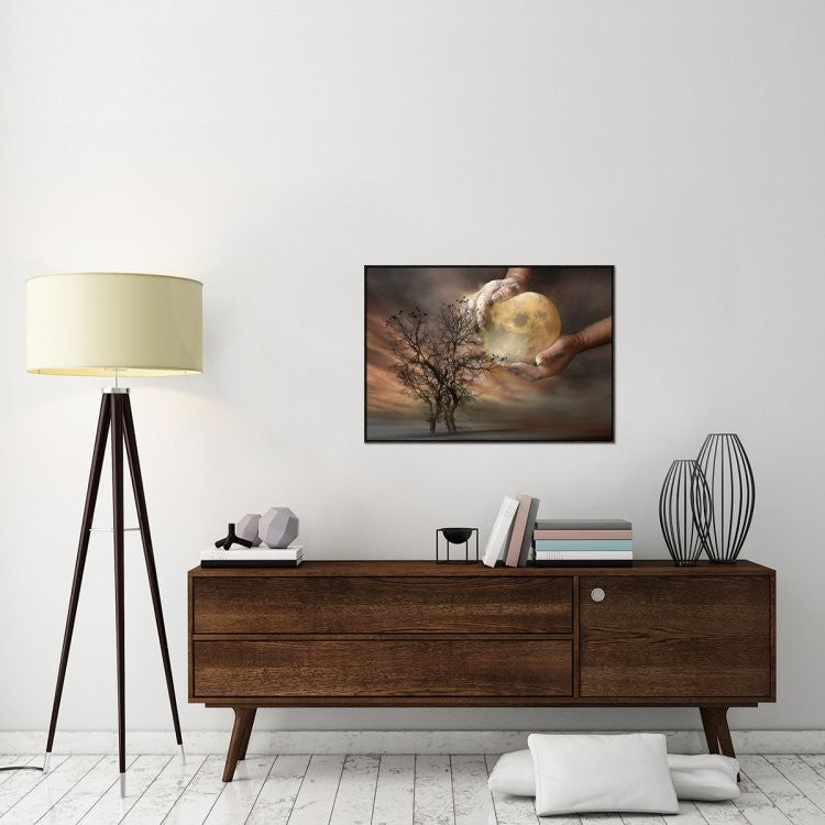 Placing the Moon, 36"x26"