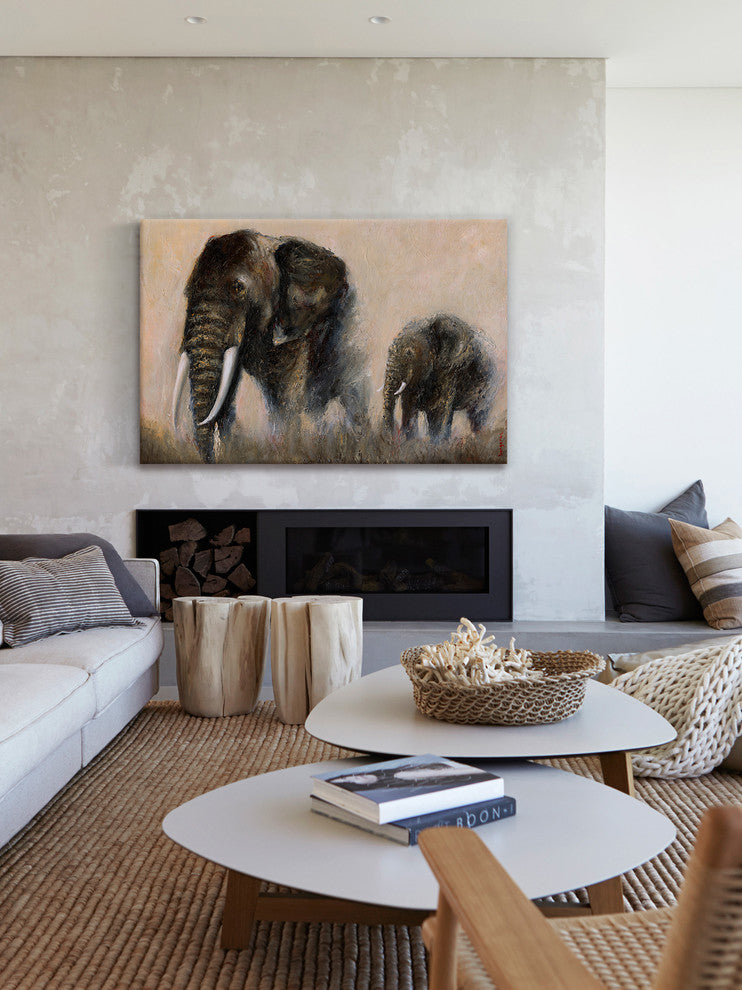 Marmont Hill, "Under My Protection" by Bergerac Painting Wrapped Canvas, 18x12