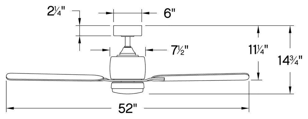 Hinkley Afton 52" Integrated LED Indoor Ceiling Fan, Matte Black