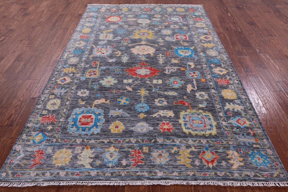 6' 1" X 9' 1" Turkish Oushak Hand Knotted Wool Rug - Q15620