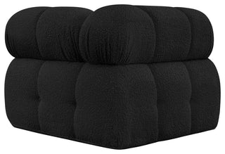 Ames Boucle Fabric Modular Chair, Black, Corner Chair
