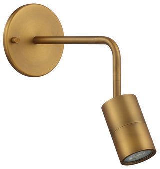 Cafe 1 Light LED Wall Or Ceiling Spotlight, Antique Brushed Brass