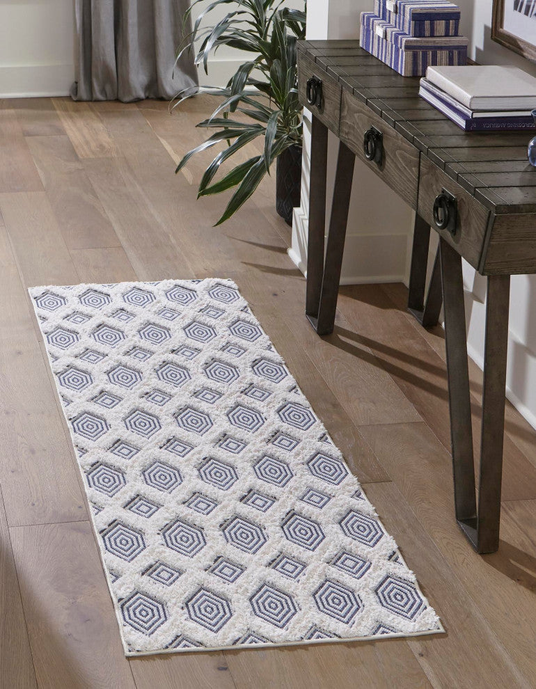 Unique Loom Sabrina Soto Casa Havana Area Rug, Navy Blue, 2' 3 X 8' 0 Runner
