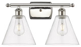 Innovations 516-2W-PN-GBC-82 2 Light Bath Vanity Light, Polished Nickel