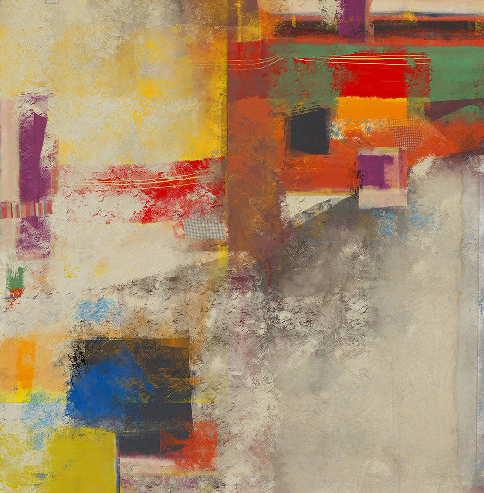 "Liquid vs Image" Painting Print on Canvas
