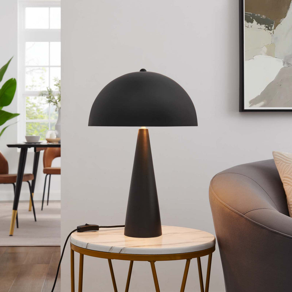 Selena Metal Table Lamp, Black