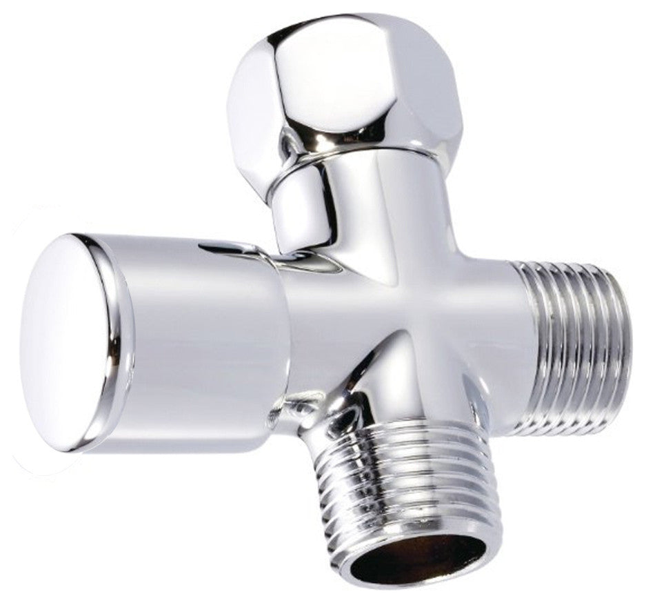 Shower Arm 1/2" Ips Diverter Valve In Polished Chrome