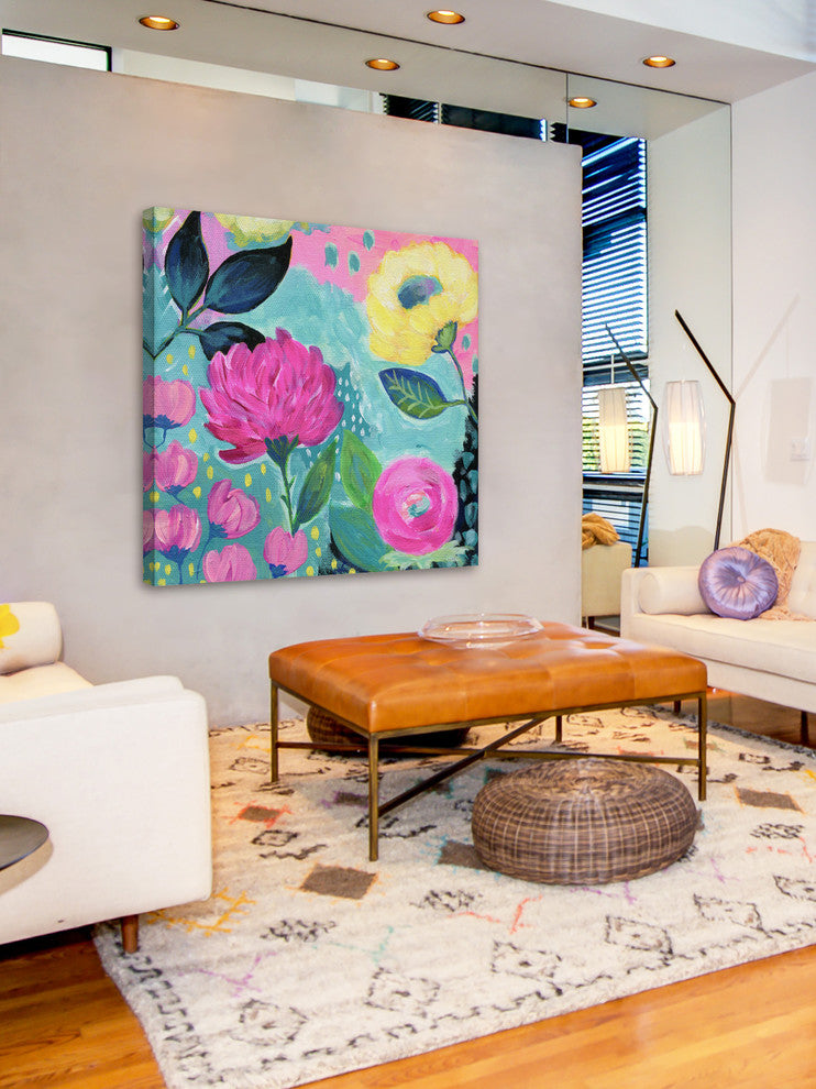 "Confident and Strong" Painting Print on Wrapped Canvas, 40"x40"