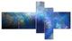Perfect Whirlwind Starry Sky, Abstract Canvas Art Print, 60"x32", 5 panels