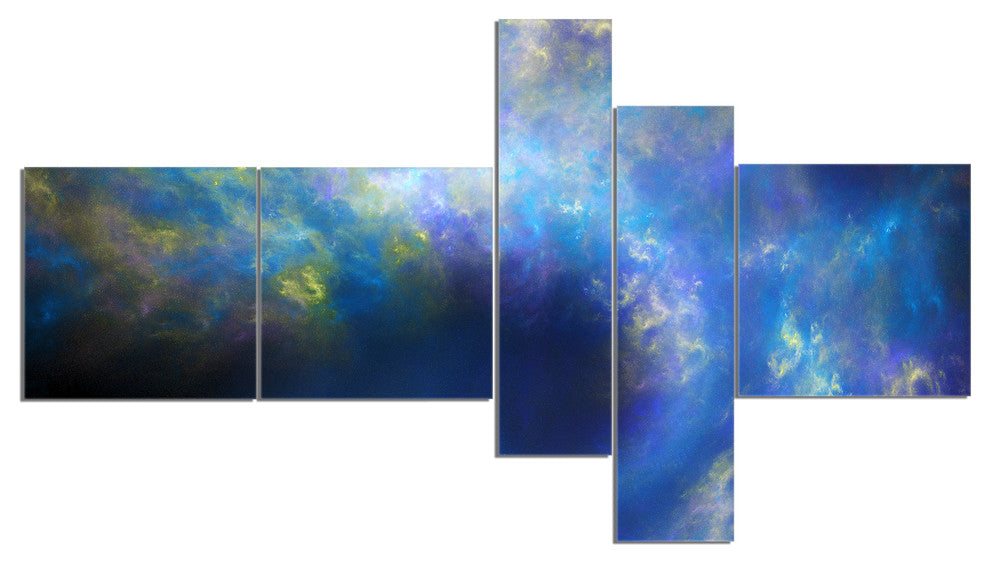 Perfect Whirlwind Starry Sky, Abstract Canvas Art Print, 60"x32", 5 panels