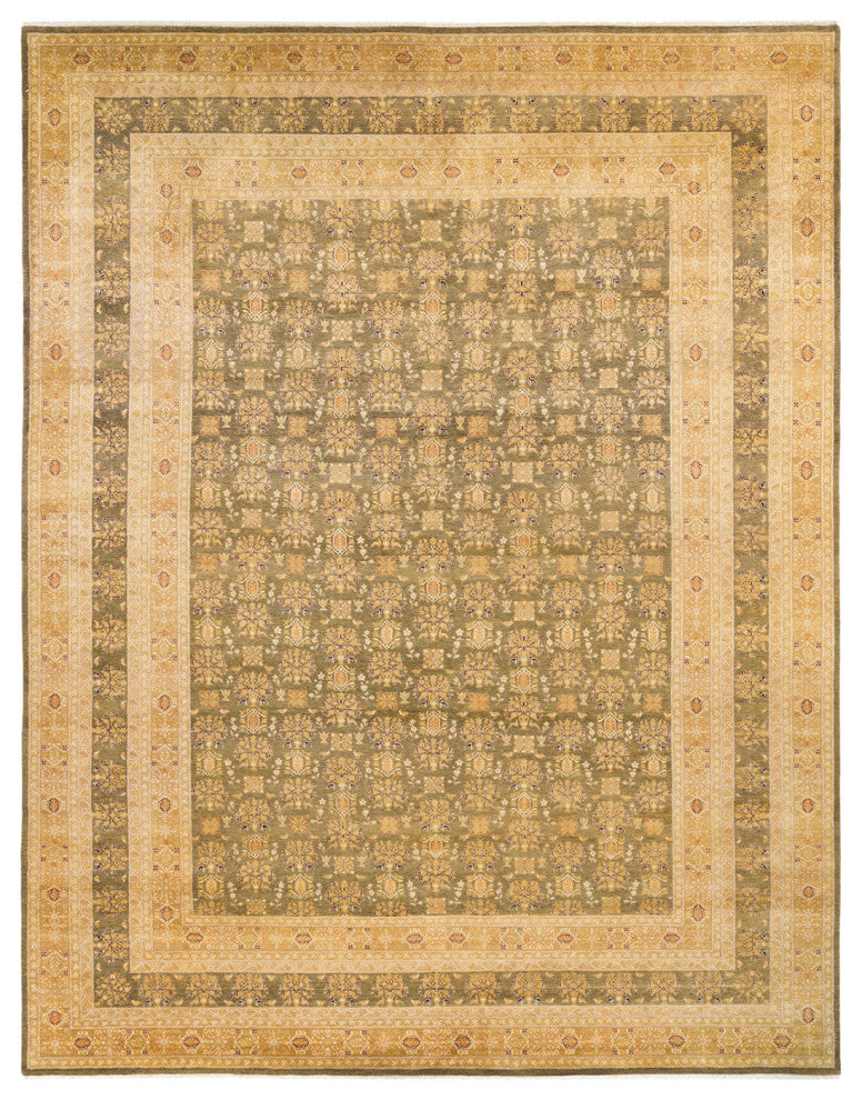 Mogul, One-of-a-Kind Hand-Knotted Area Rug Green, 9'4"x12'2"