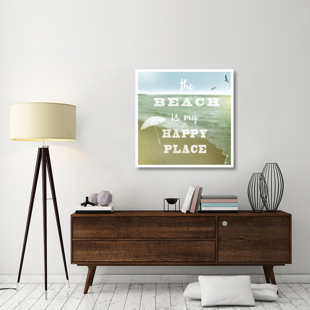 "Happy Beach" Digital Paper Print by Sue Schlabach, 38"x38"