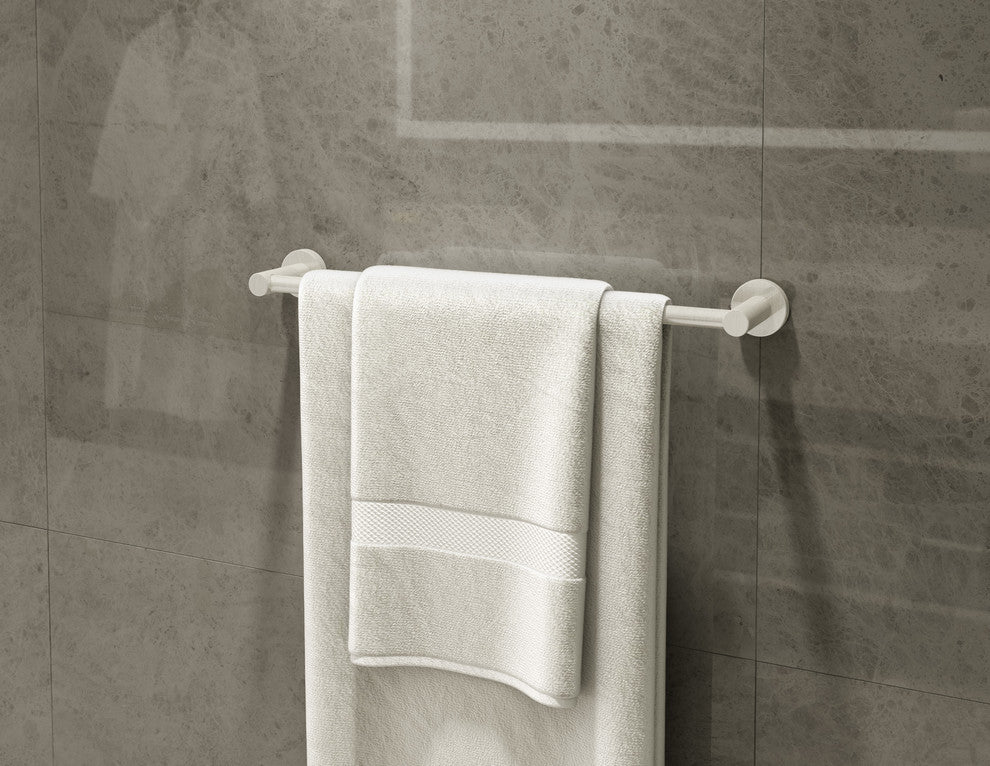 Dia 18 Inch Towel Bar with Mounting Hardware, Satin Nickel