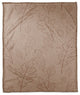 Dusty Rose Large Leaf Pattern 50x60 Coral Fleece Blanket