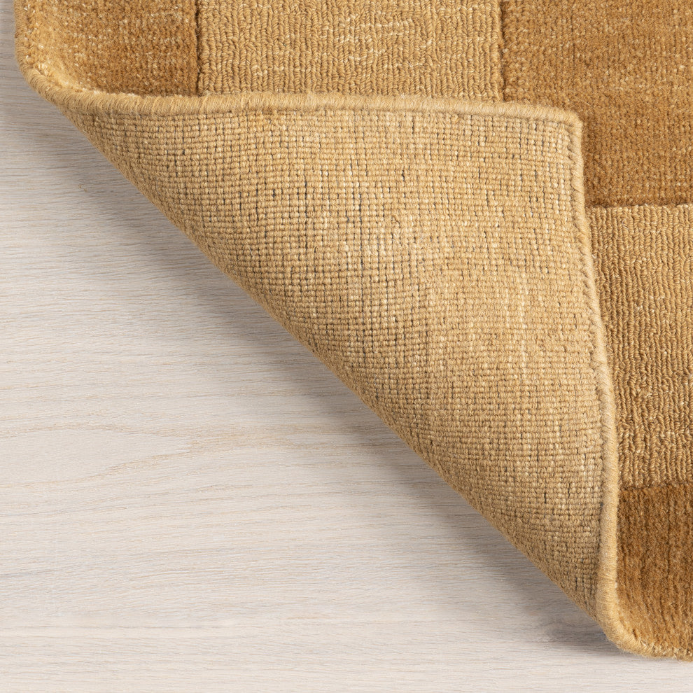 Petra High-Low Wool-Blend Area Rug, Wheat 2'6" x 8'