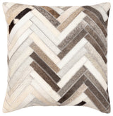 Surya Zander Charcoal Pillow Shell With Down Insert 20"H X 20"W