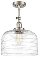 INNOVATIONS 201F-SN-G713-L 1-Light Semi-Flush Mount Brushed Satin Nickel