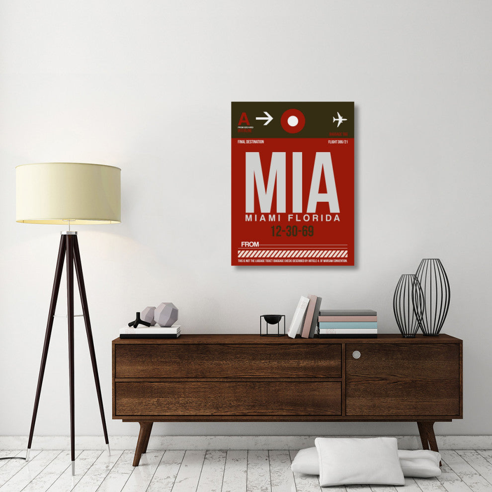 "MIA Miami Luggage Tag 2" Fine Art Print