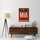 "MIA Miami Luggage Tag 2" Fine Art Print