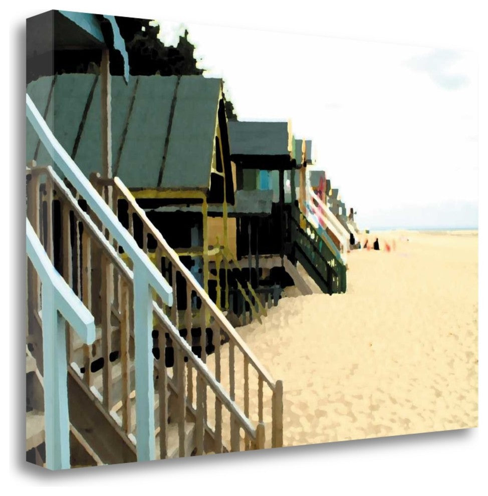 "Beach Hut II" By Stuart Roy, Giclee Print on Gallery Wrap Canvas, Ready to Hang