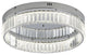 1-Light Chrome Dimmable LED Flush Mount With Clear Crystals