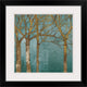"Golden Day Turquoise" Black Framed Art Print, 24"x24"x1"