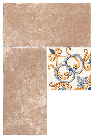 Toscana Spirale Montalcino with Giotto Deco Porcelain Floor and Wall Tile