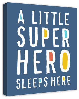 Little Super Hero 20x24 Canvas Wall Art