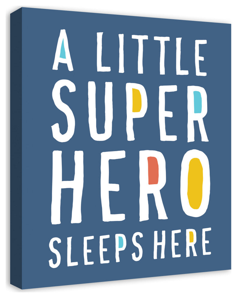 Little Super Hero 20x24 Canvas Wall Art