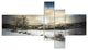Snow Storm in Spain, Landscape Photography Canvas Art Print, 60"x32", 5 panels