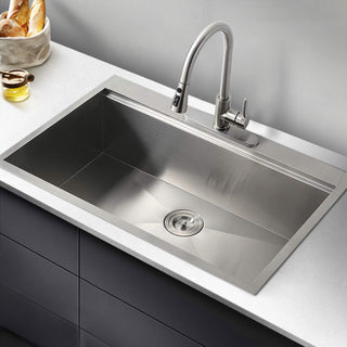 30" double hole single basin undermount kitchen sink